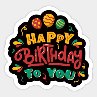 Happy Birthday Party Sticker